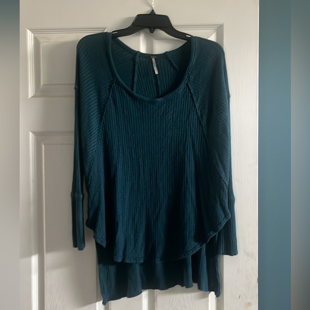 Free People Ventura Thermal Waffle Knit Top-S - Picture 4 of 7
